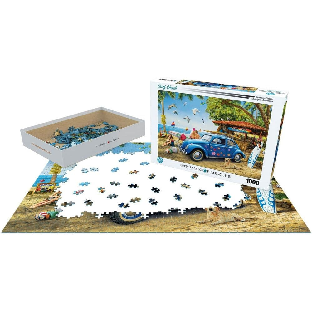 VW Beetle Surf Shack 1000 Piece Second Alternate Image width=&quot;1000&quot; height=&quot;1000&quot;