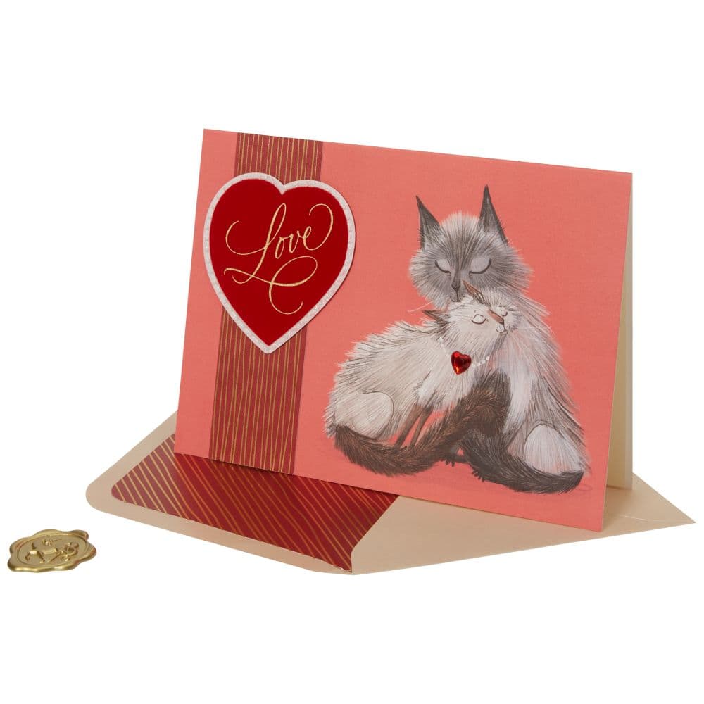 Two Cats Snuggling Valentine&#39;s Day Card Sixth Alternate Image width=&quot;1000&quot; height=&quot;1000&quot;