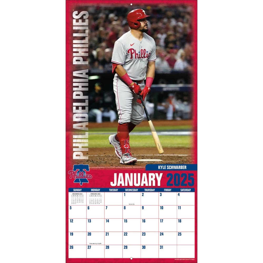 MLB Philadelphia Phillies 2025 Wall Calendar Third Alternate Image