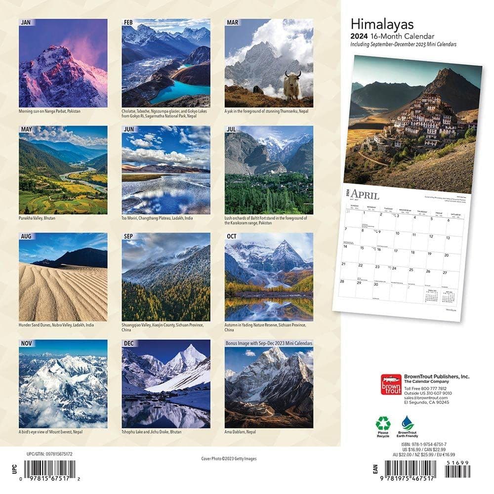 Himalayas 2024 Wall Calendar First Alternate Image width=&quot;1000&quot; height=&quot;1000&quot;
