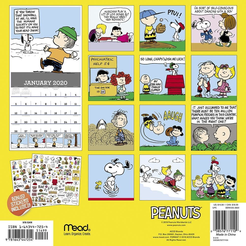 Peanuts Exclusive Wall Calendar - Calendars.com