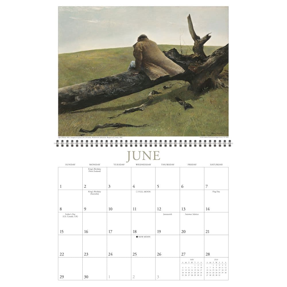 Art Of Andrew Wyeth 2025 Wall Calendar