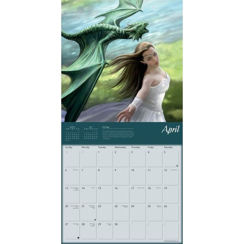 Dragons Stokes 2025 Wall Calendar Second Alternate Image