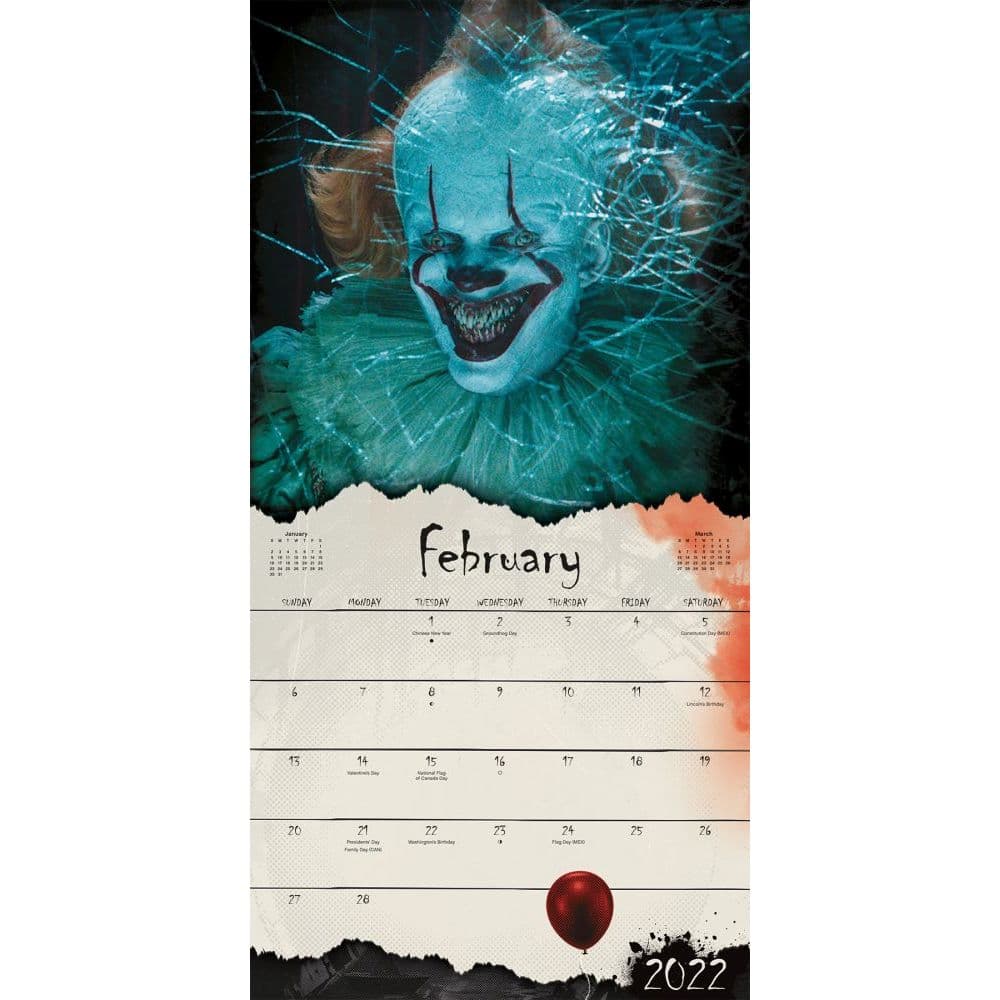 Horror Calendar 2022 January Calendar 2022