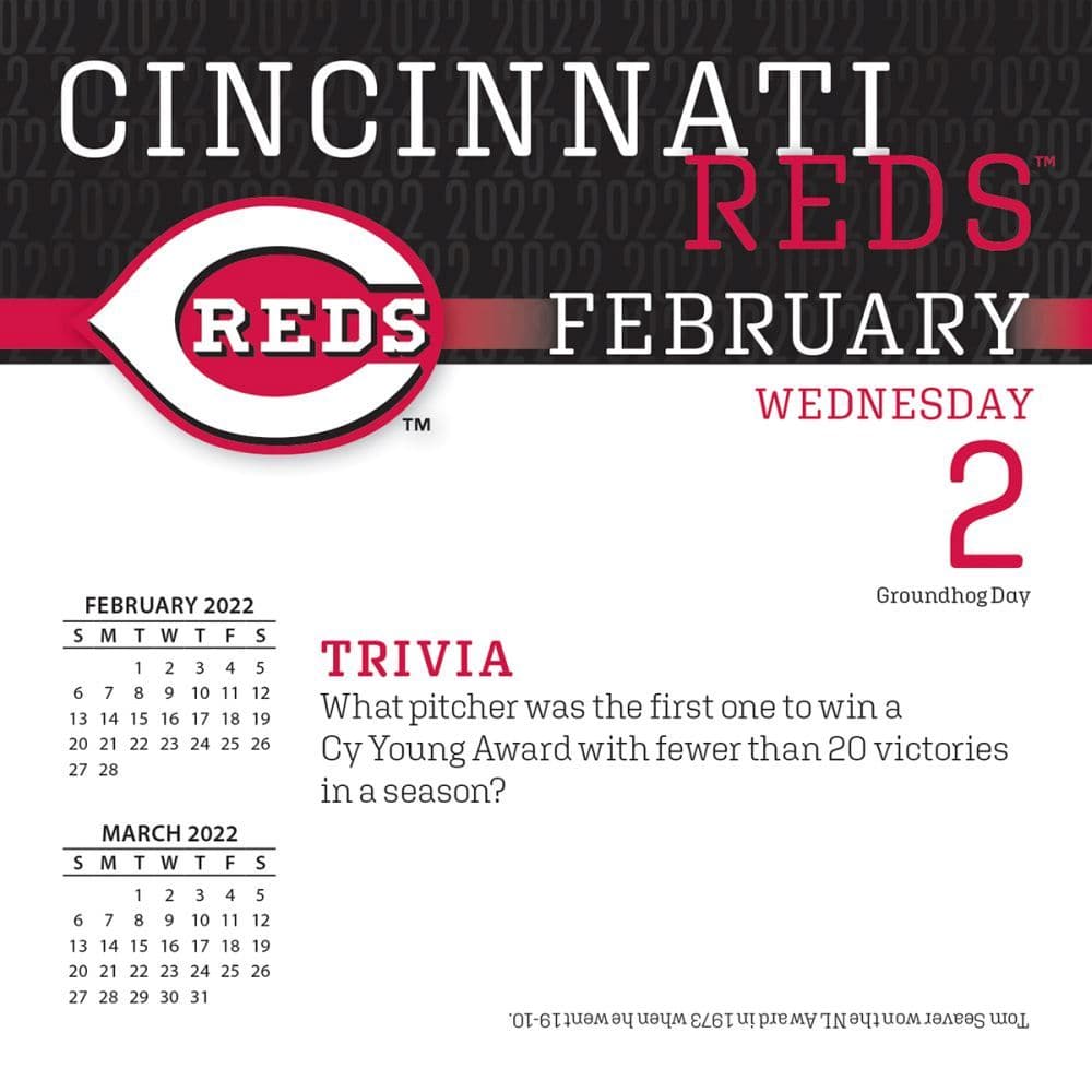 MLB Cincinnati Reds 2022 Desk Calendar - Calendars.com