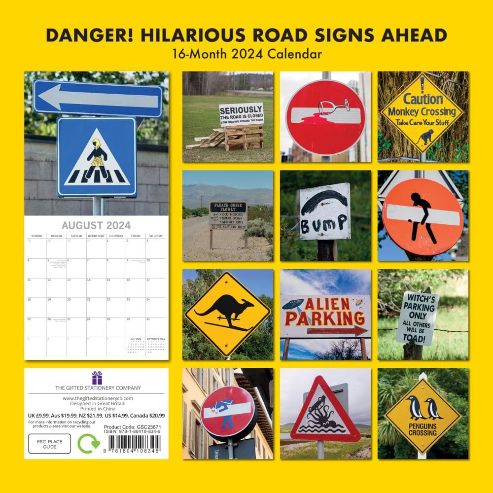 Danger Hilarious Road Signs 2024 Wall Calendar First Alternate Image width=&quot;1000&quot; height=&quot;1000&quot;