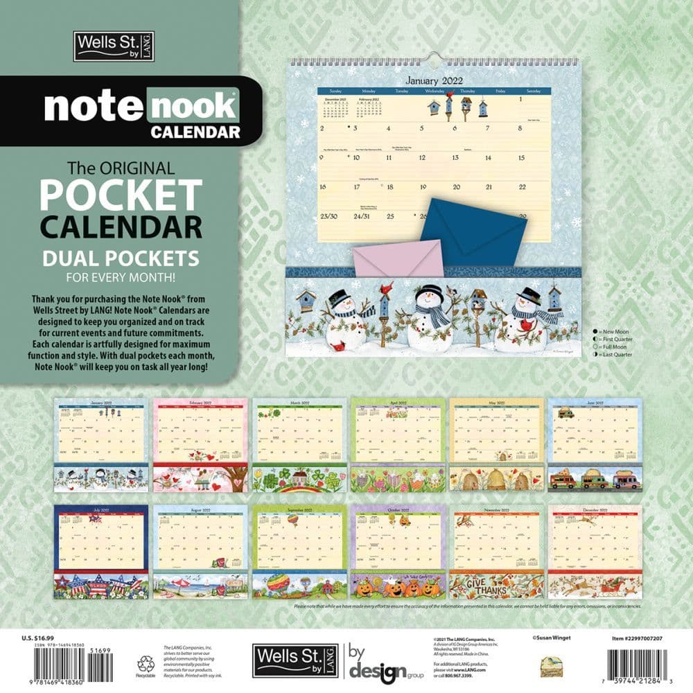 Folk Song 2022 Note Nook - Calendars.com