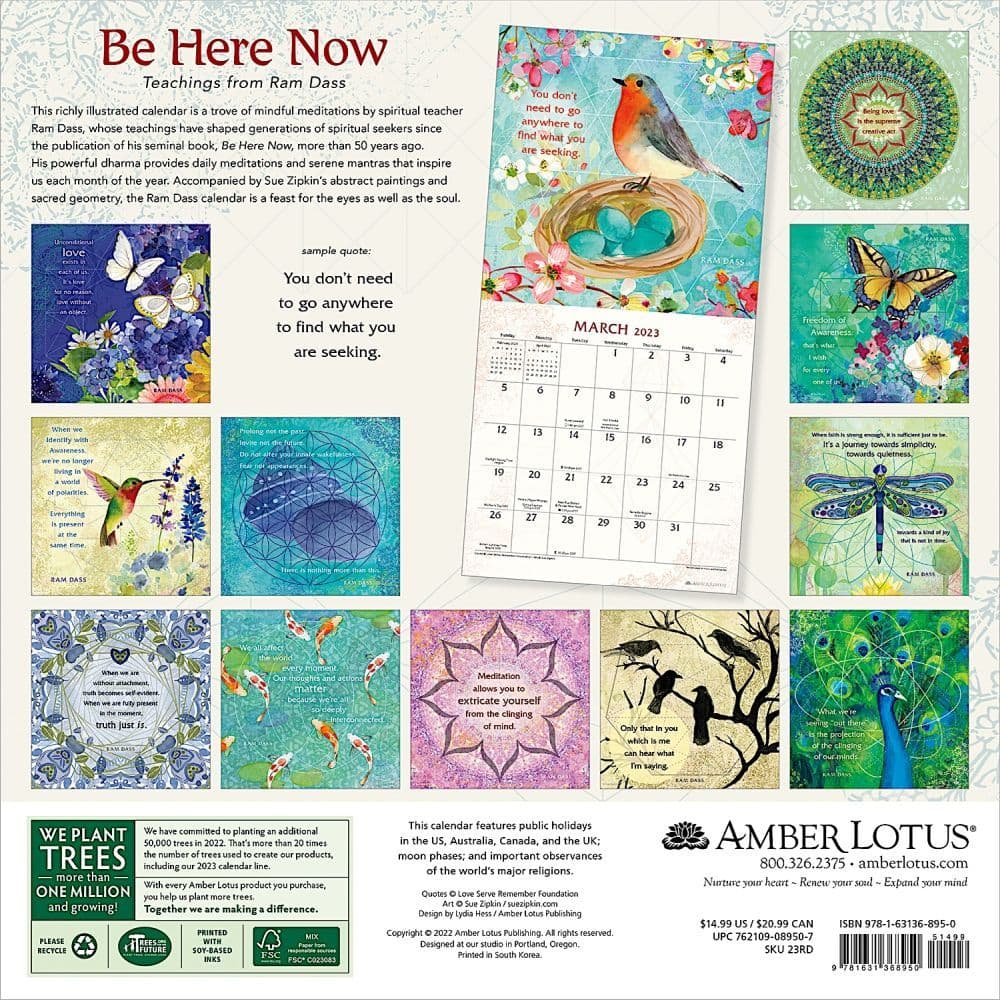 Freedom Calendar 2023 Be Here Now 2023 Wall Calendar - Calendars.com