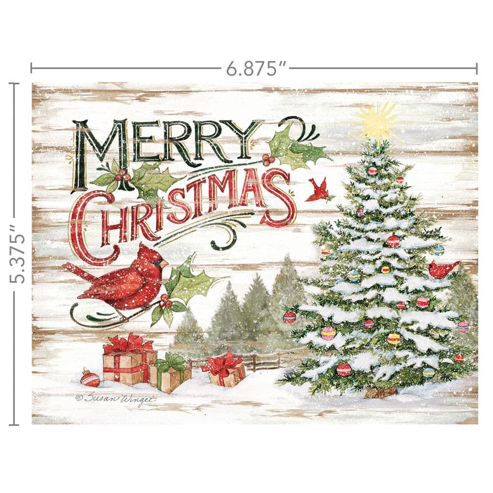 Pine Forest Boxed Christmas Cards by Susan Winget Fourth Alternate image