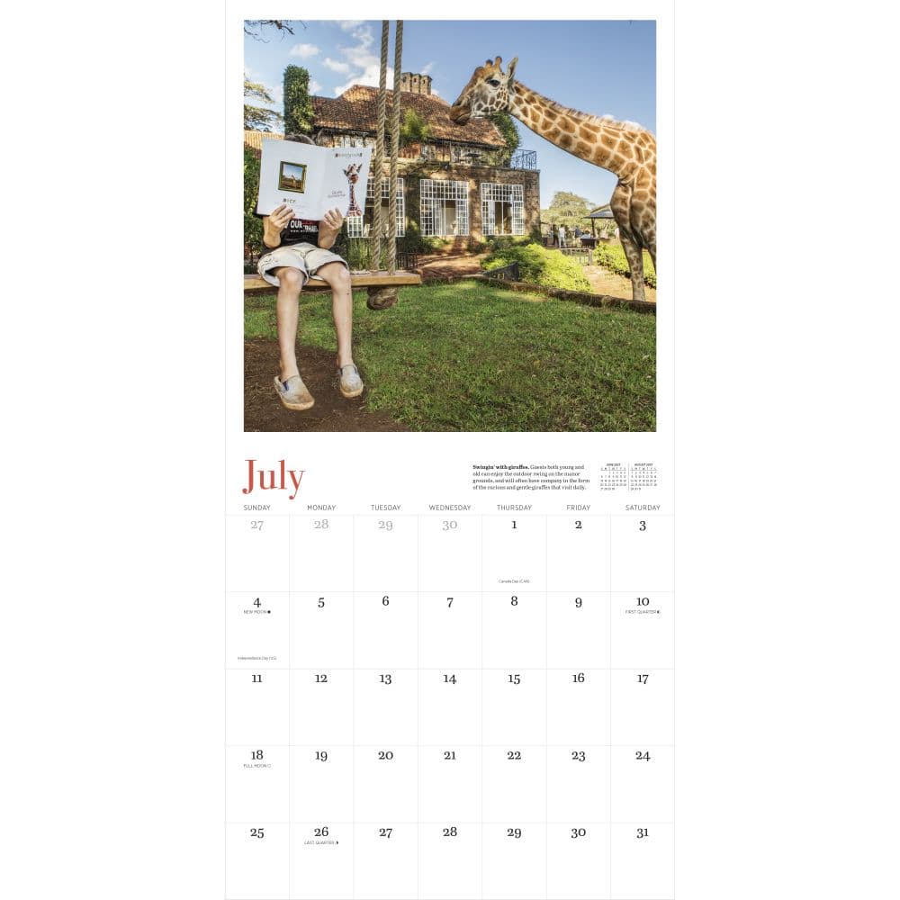 Giraffe Manor 2027 Wall Calendar Third Alternate Image