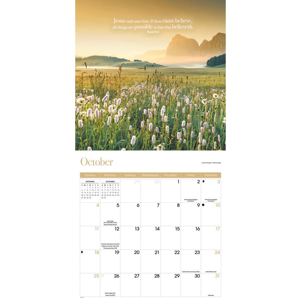 Bible Verses Photo 2026 Wall Calendar Fourth Alternate Image