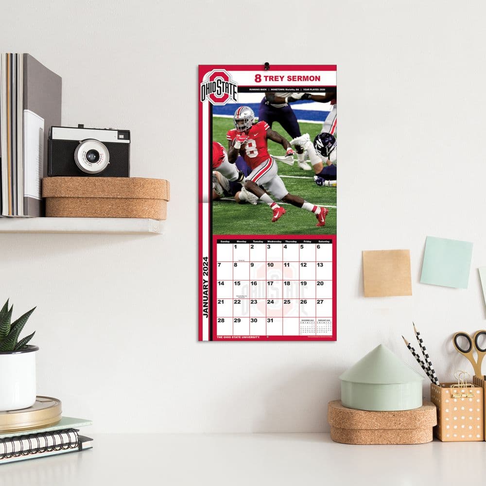 Ohio State Buckeyes 2025 Mini Wall Calendar