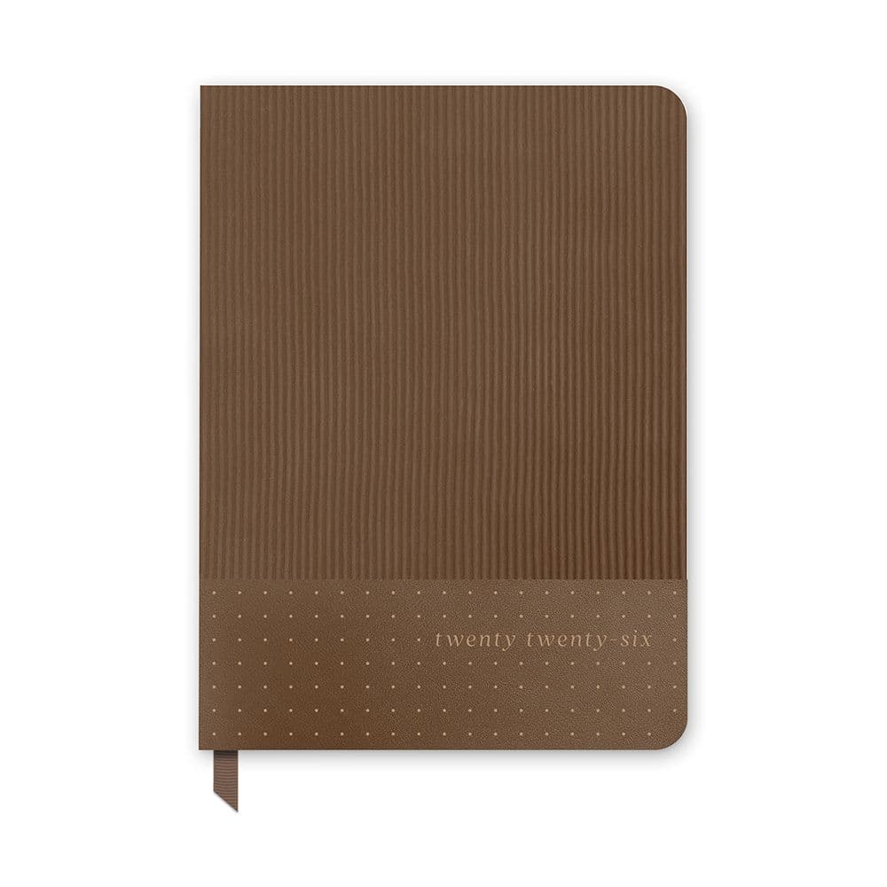Dots on Mocha Brown Textured 2026 Planner Main Image