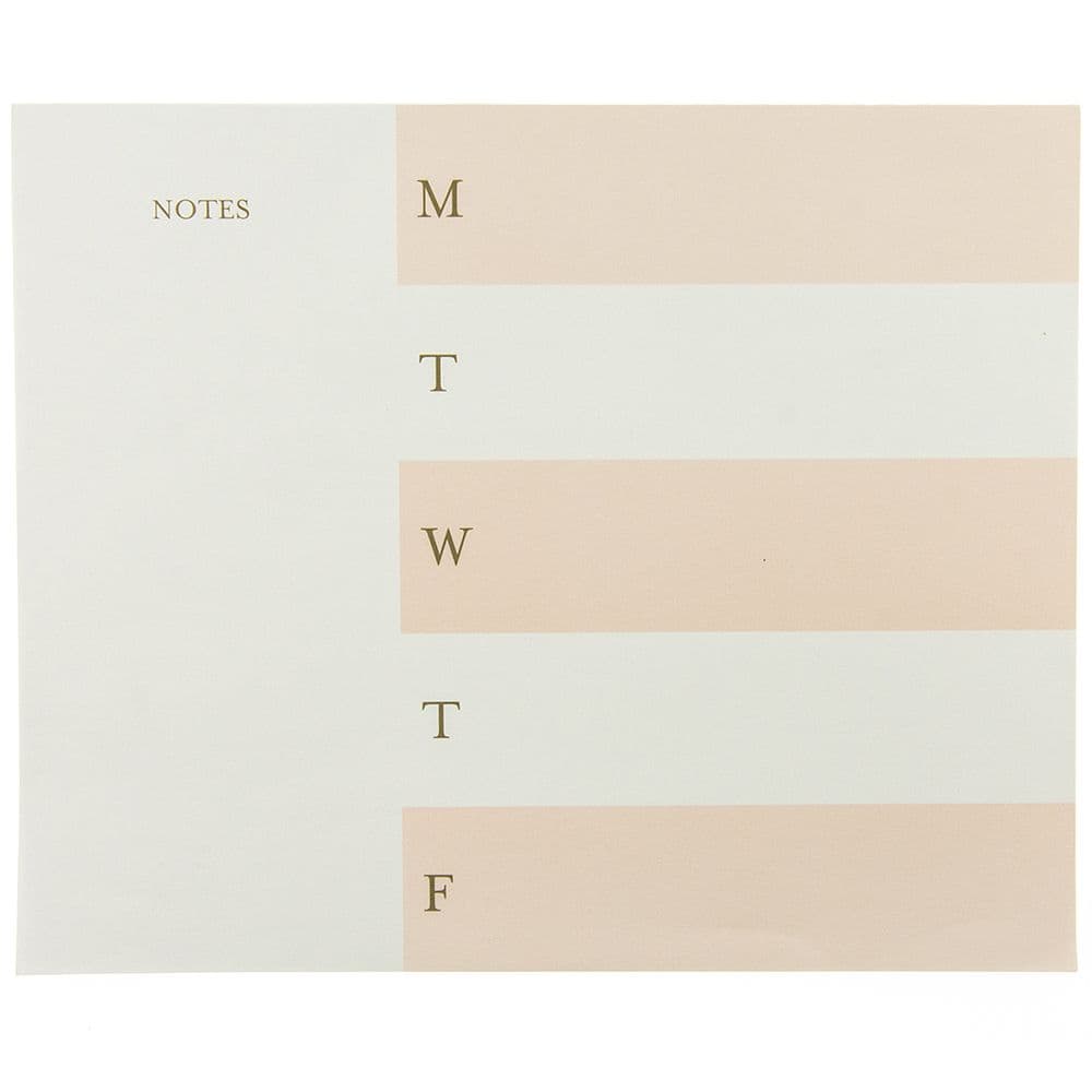Blush Stripes Weekly Notepad
