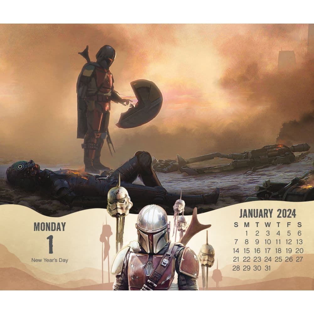 Mandalorian The Child SW 2024 Desk Calendar