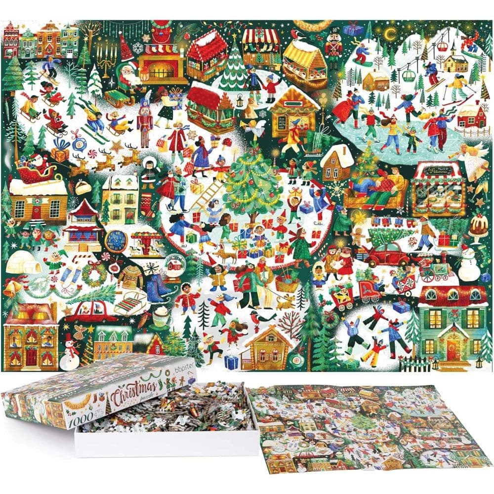 Christmas Illustrated 1000 Piece Puzzle Ninth Alternate Image