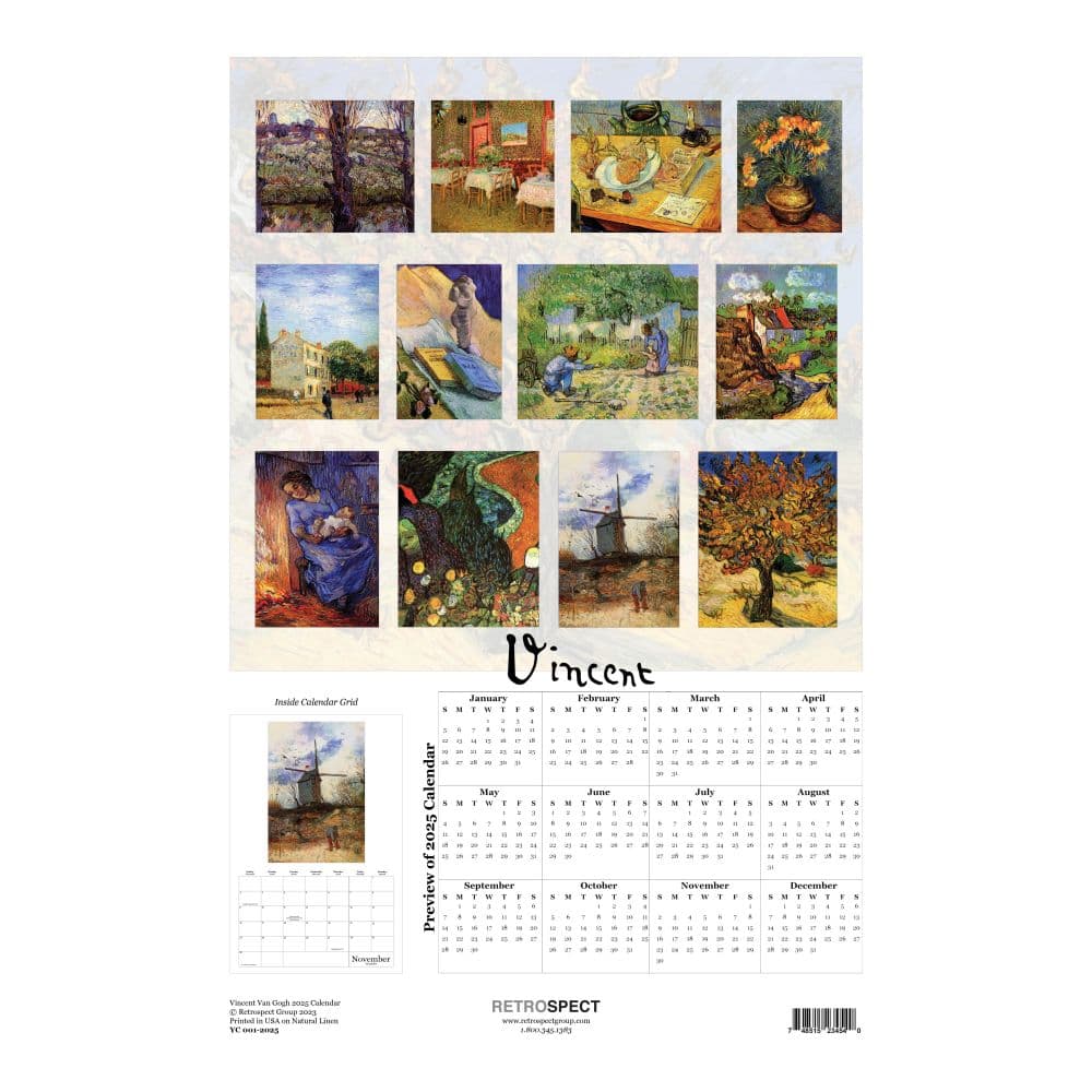 Van Gogh Poster 2025 Wall Calendar First Alternate Image width="1000" height="1000"