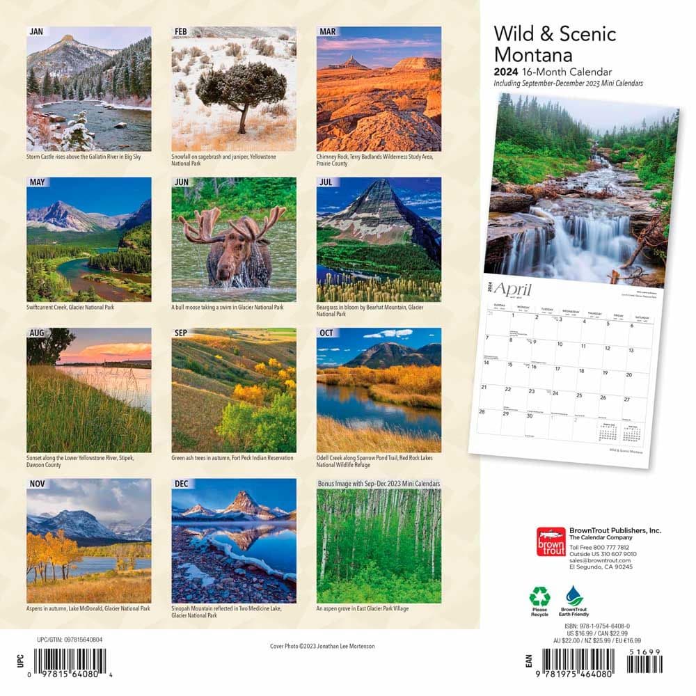 Montana Wild and Scenic 2024 Wall Calendar