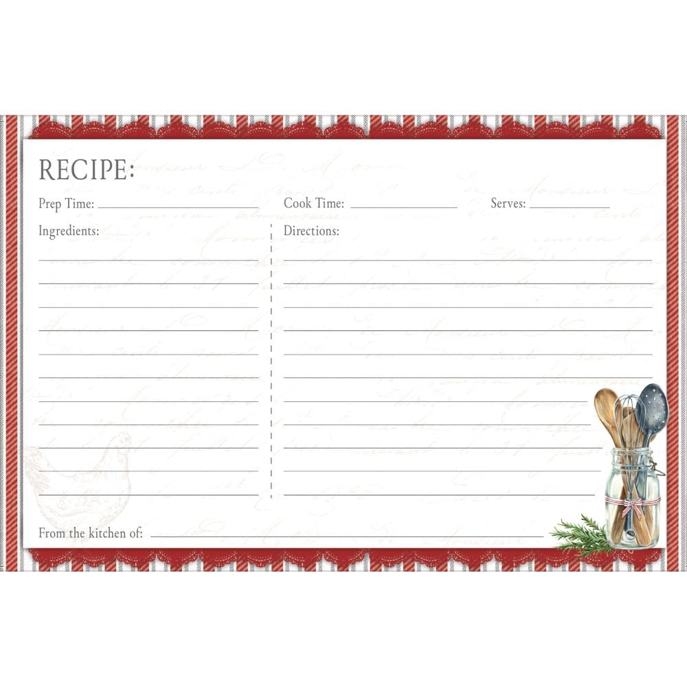 Homestead Kitchen 4X6 Recipe Cards Alt1