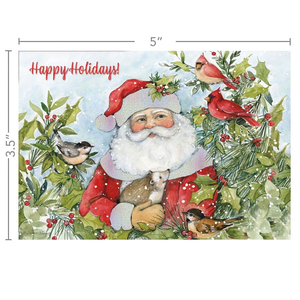Woodland Santa Petite Christmas Cards Fourth Alternate Image