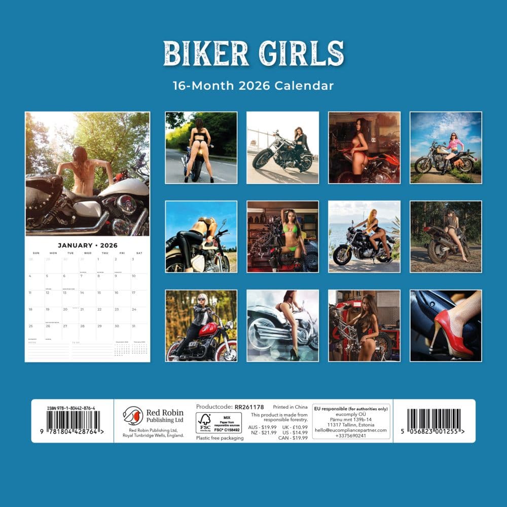 Biker Girls 2026 Wall Calendar First Alternate Image
