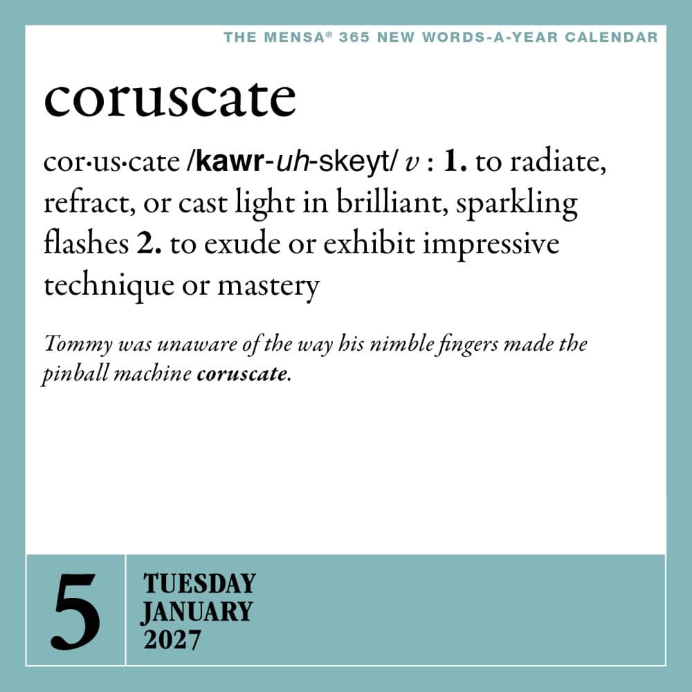 365 New Words a Year 2027 Desk Calendar Fifth Alternate Image