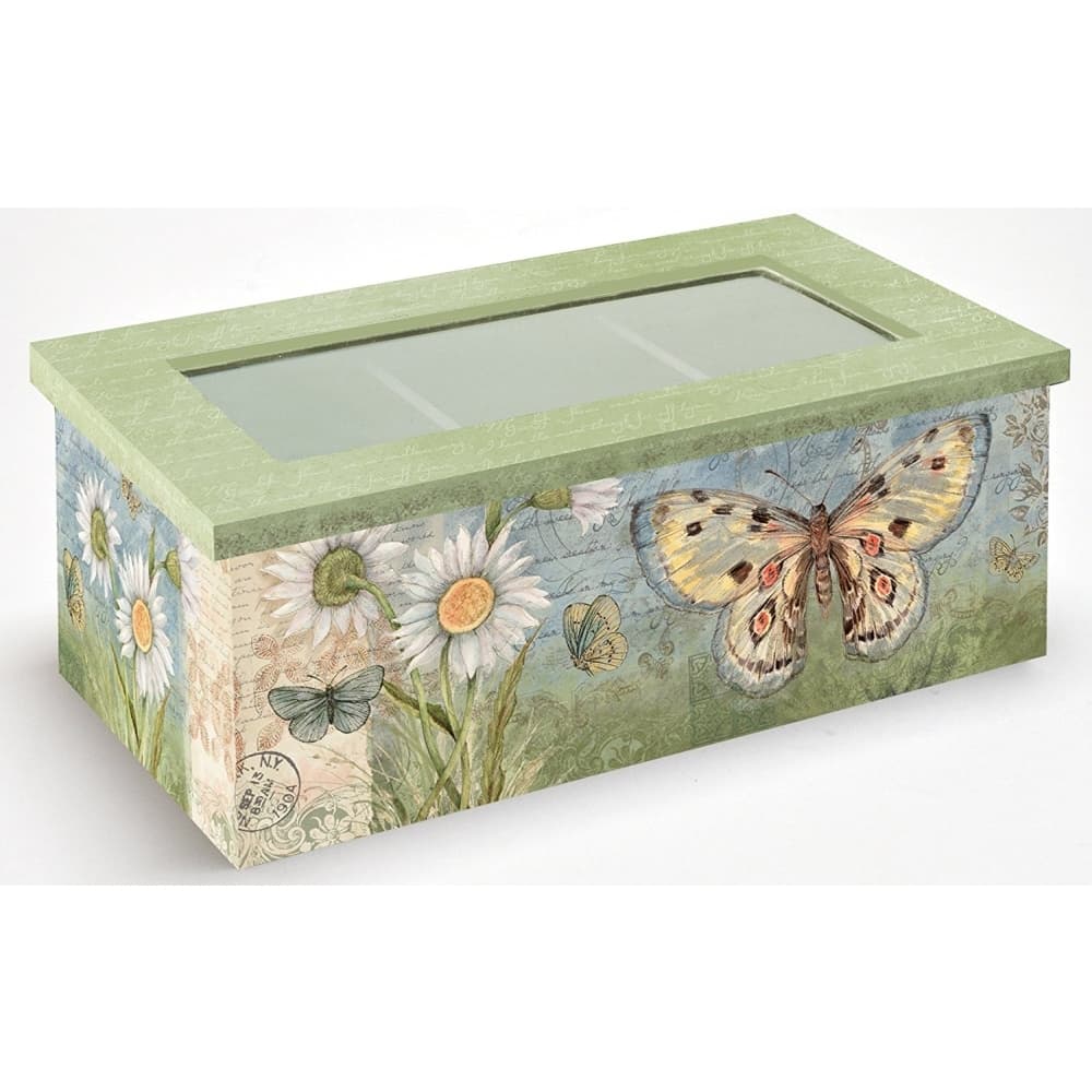 Butterfly Daisy Tea Box by Susan Winget Main Image