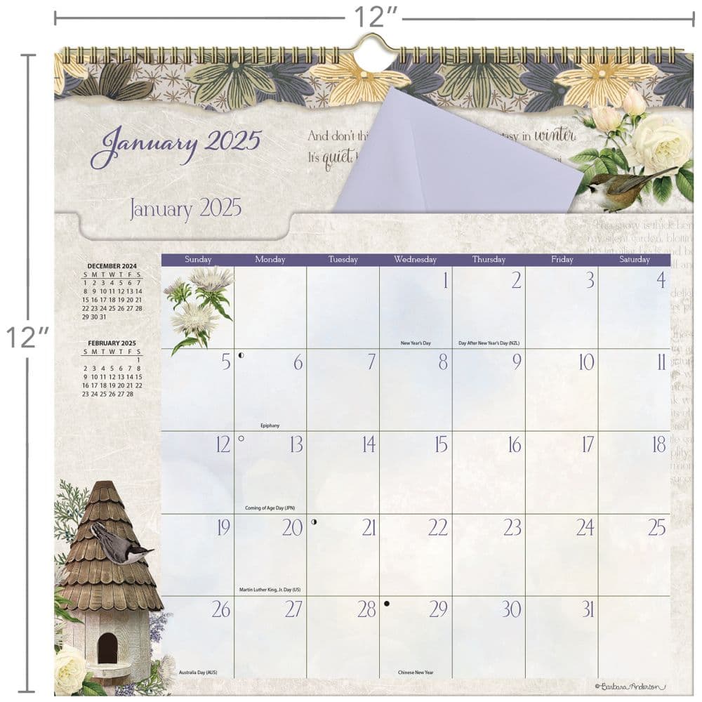 Botanical Gardens by Barbara Anderson 2025 File It Wall Calendar Fifth Alternate Image width="1000" height="1000"