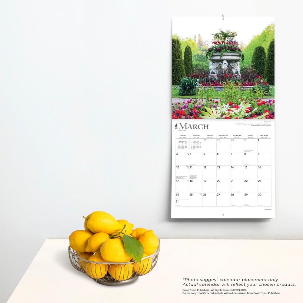 Gardens 2024 Wall Calendar