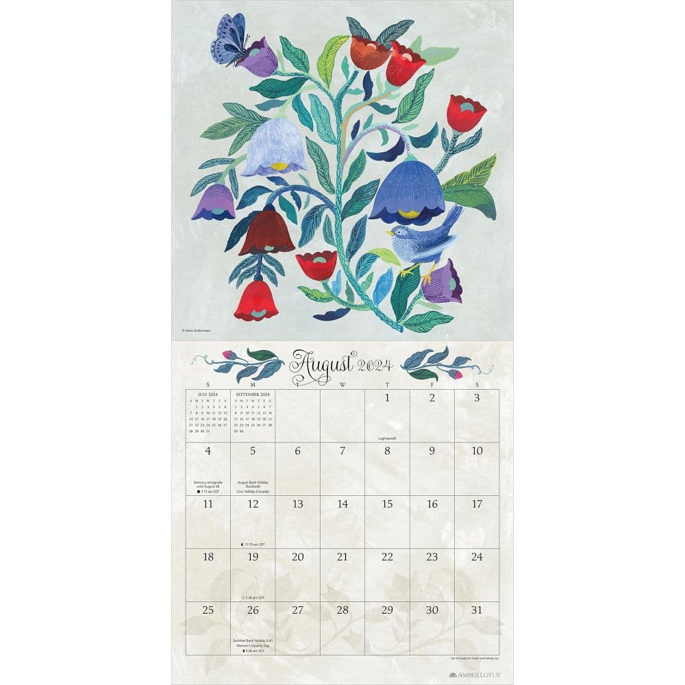 Flora and Fauna 2024 Wall Calendar Alt2