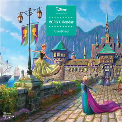 Thomas Kinkade Disney Collection 2026 Wall Calendar featuring magical Disney scenes