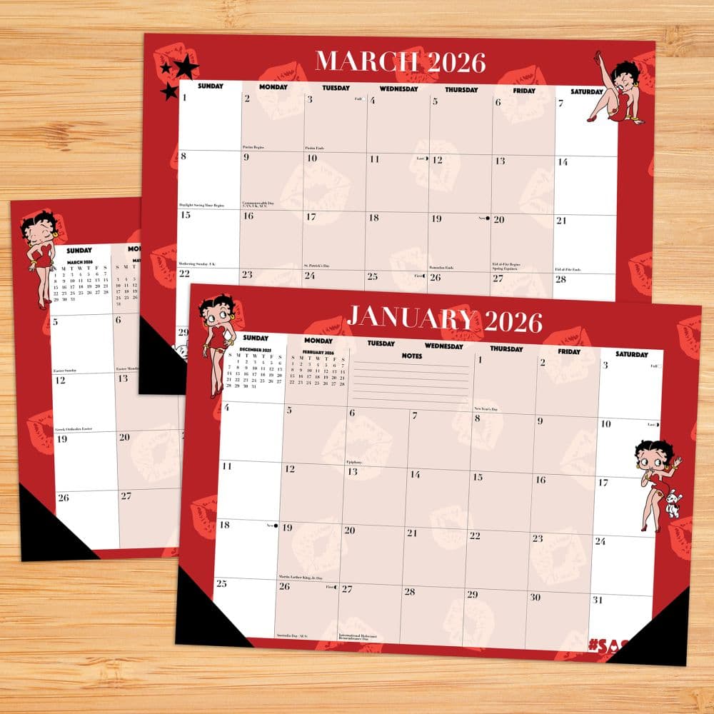 Betty Boop 17x12 2026 Desk Pad Second Alternate Image