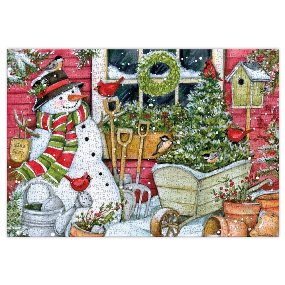 Snowman Winter Garden 1000 Piece Puzzle Second Alternate Image