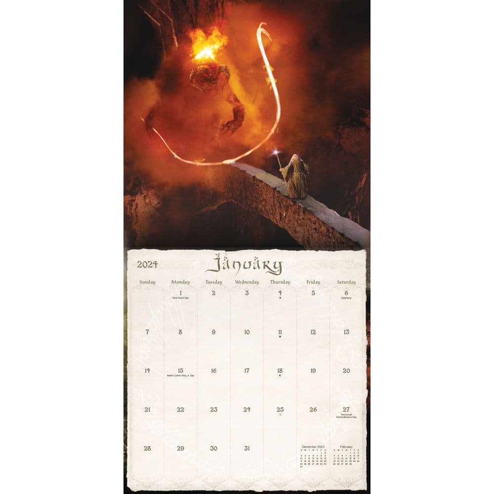 Lord of the Rings 2024 Wall Calendar