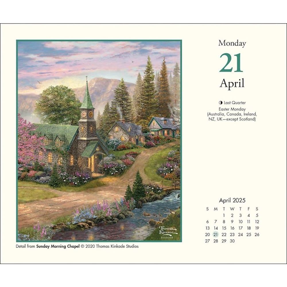 Kinkade Painter of Light 2025 Desk Calendar Main Second Alternate Image width=&quot;1000&quot; height=&quot;1000&quot;