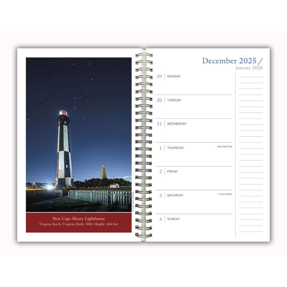 Great American Lighthouses Weekly 2026 Planner Second Alternate Image