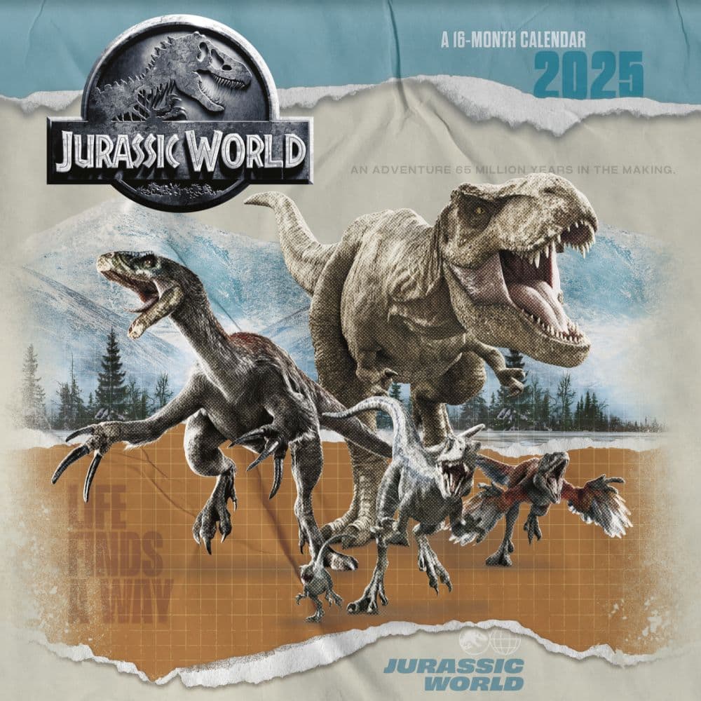 Jurassic World Dominion 2025 Wall Calendar
