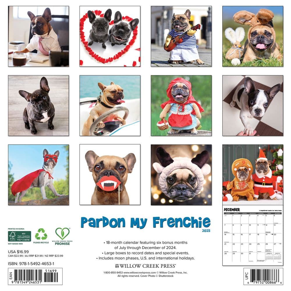 Pardon My Frenchie 2025 Wall Calendar First Alternate Image width=&quot;1000&quot; height=&quot;1000&quot;