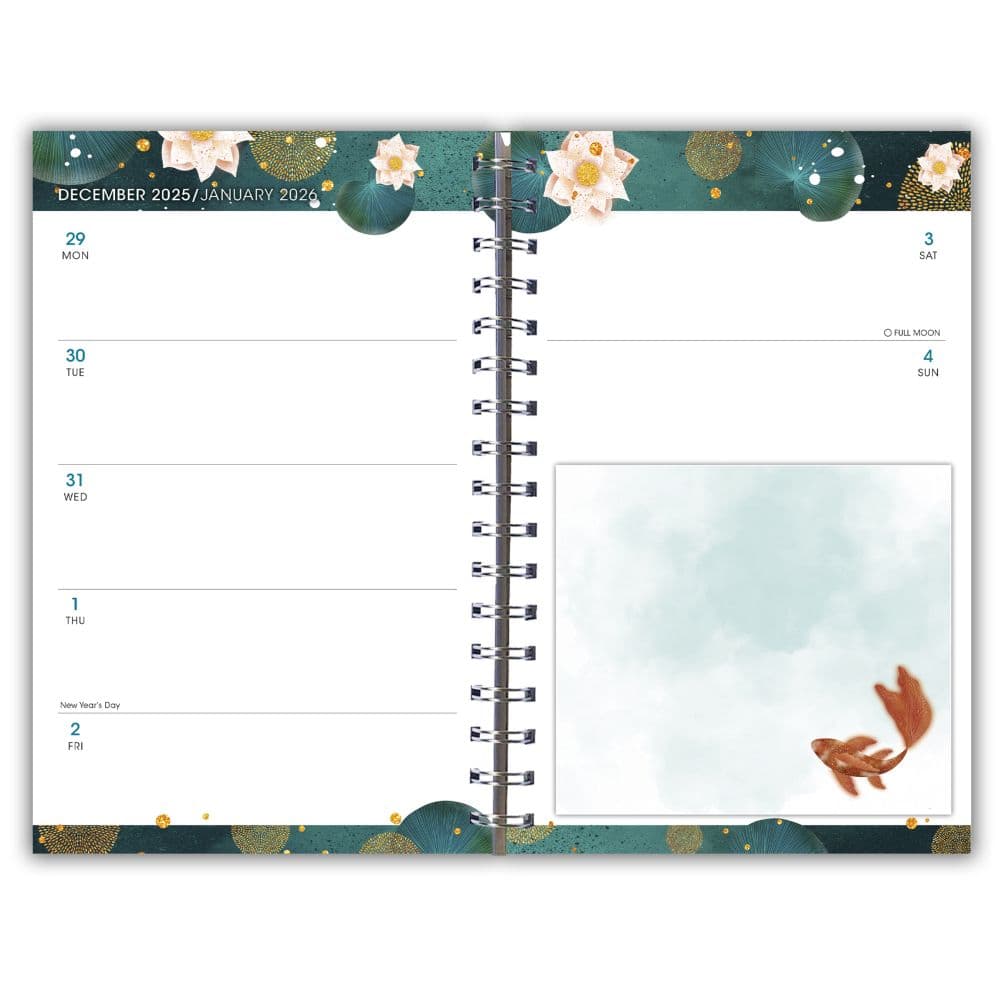 Designer Golden Koi Weekly 2026 Planner Third Alternate Image