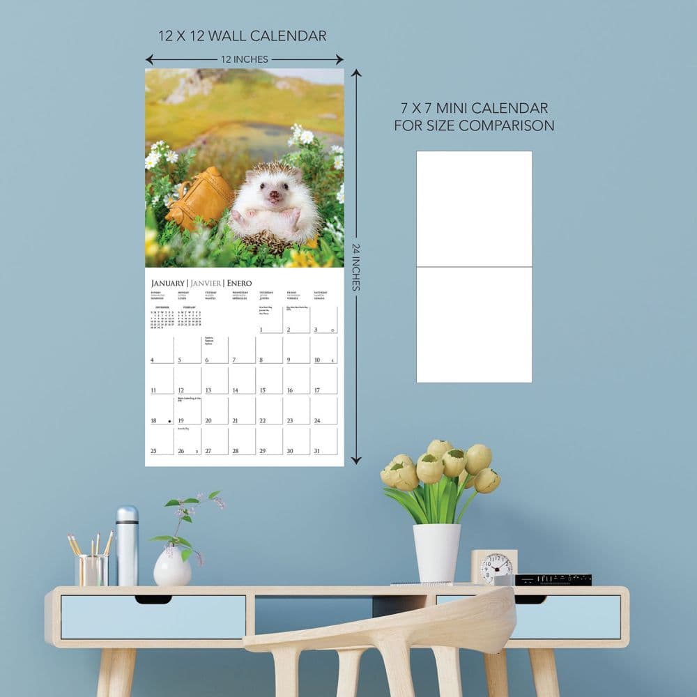 Happiest Hedgehogs 2026 Wall Calendar Third Alternate Image