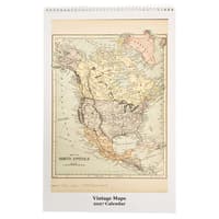 image Vintage Maps Poster 2027 Wall Calendar Main Product Image