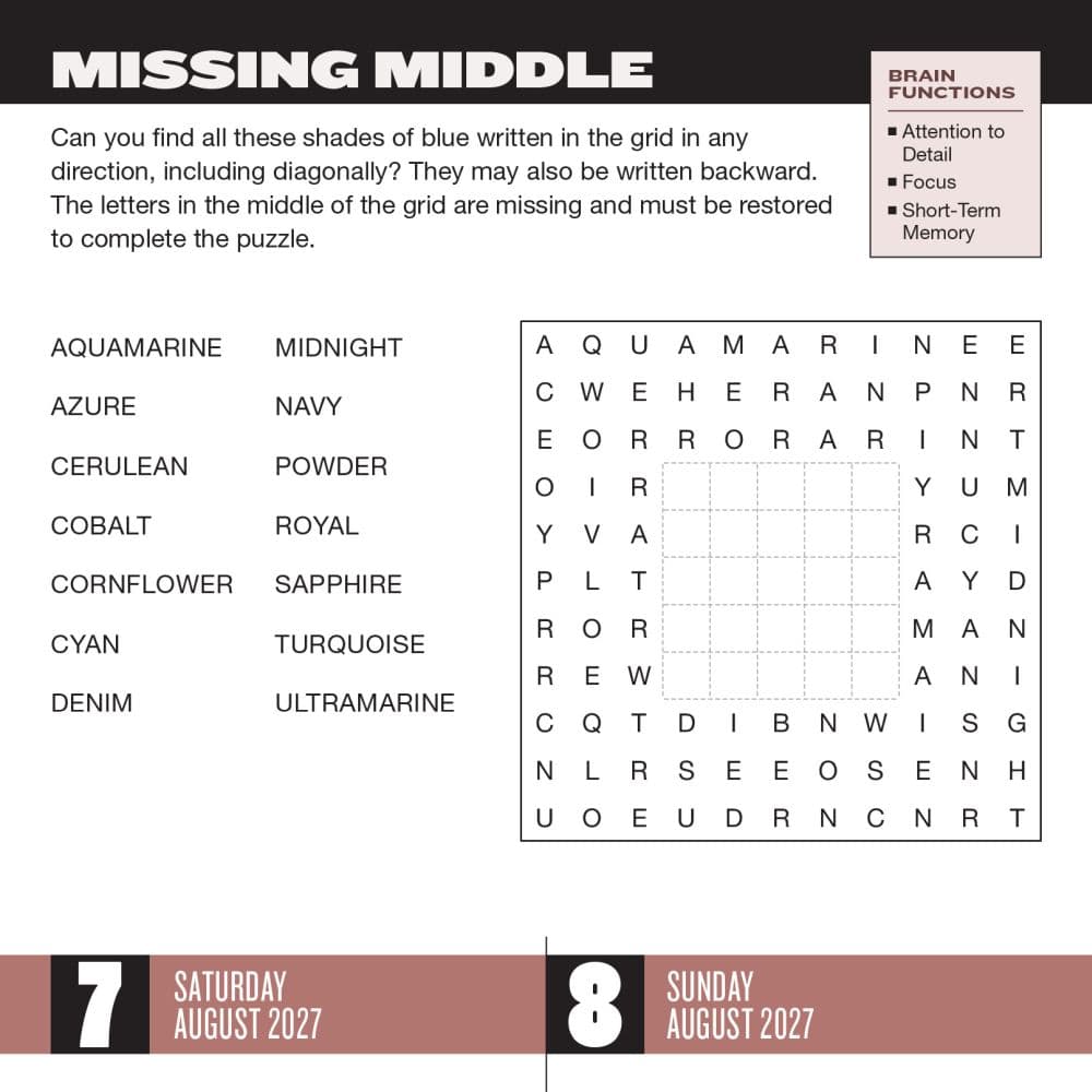 Brainpower Puzzles 2027 Page-A-Day Desk Calendar Third Alternate Image