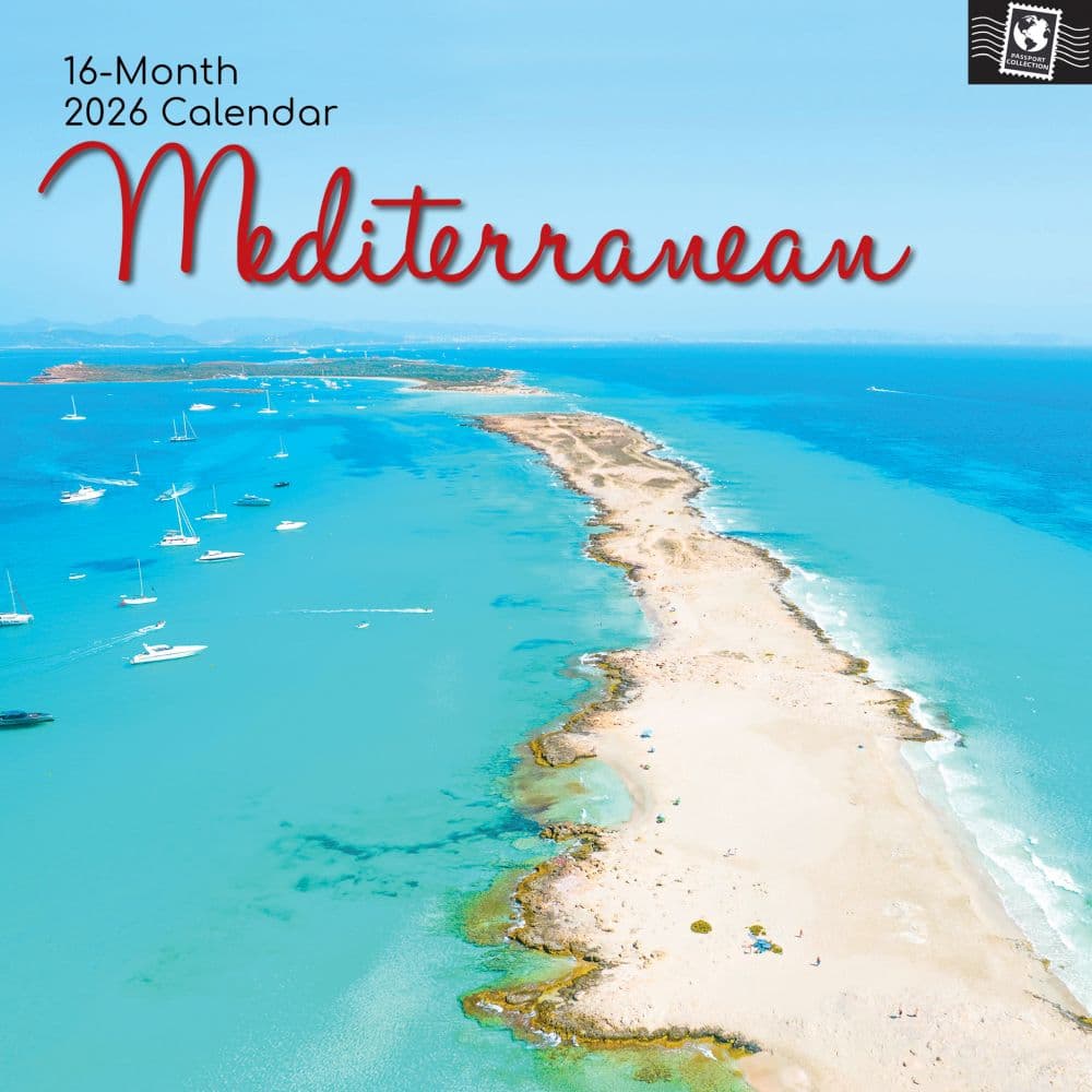Mediterranean 2026 Wall Calendar  Main Image