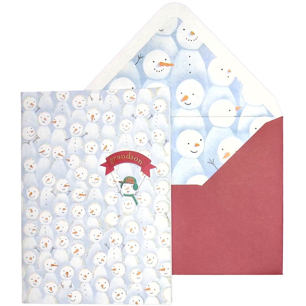 Snowman Grandson Christmas Card Main Product Image