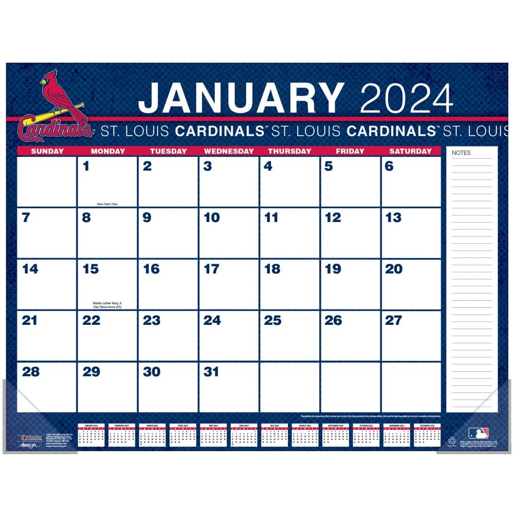 MLB St Louis Cardinals 2024 Desk Pad First Alternate Image width=&quot;1000&quot; height=&quot;1000&quot;
