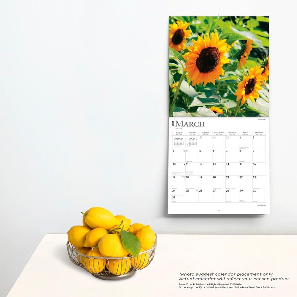 Sunflowers 2024 Wall Calendar ALT 3