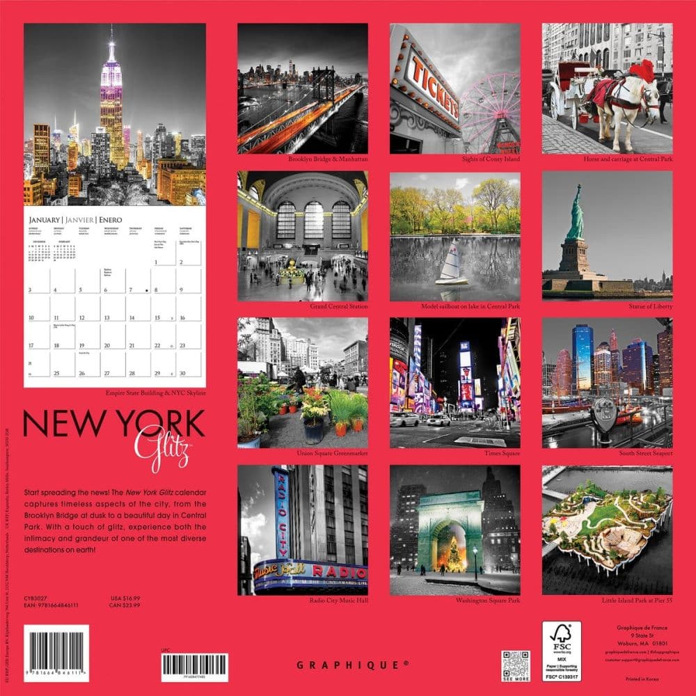 New York Glitz 2027 Wall Calendar First Alternate Image