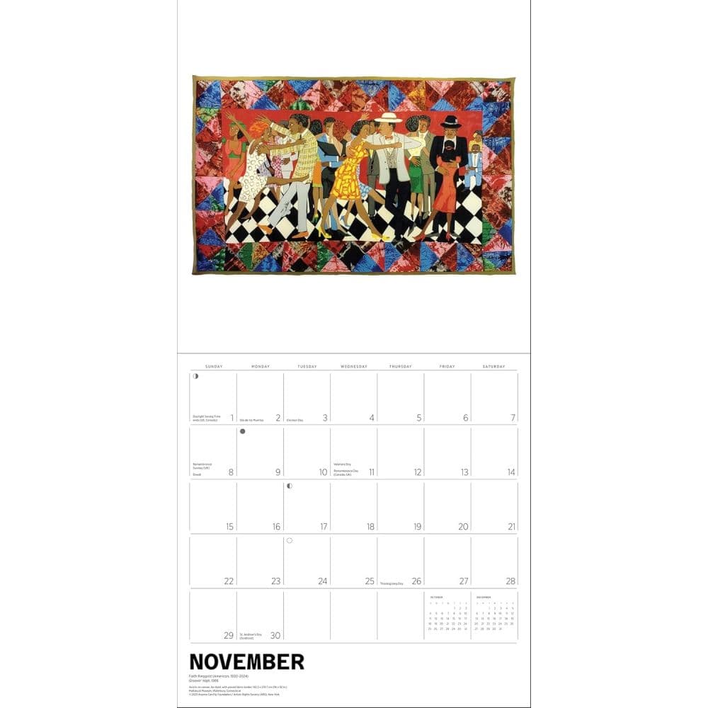 Faith Ringgold 2026 Wall Calendar Fourth Alternate Image