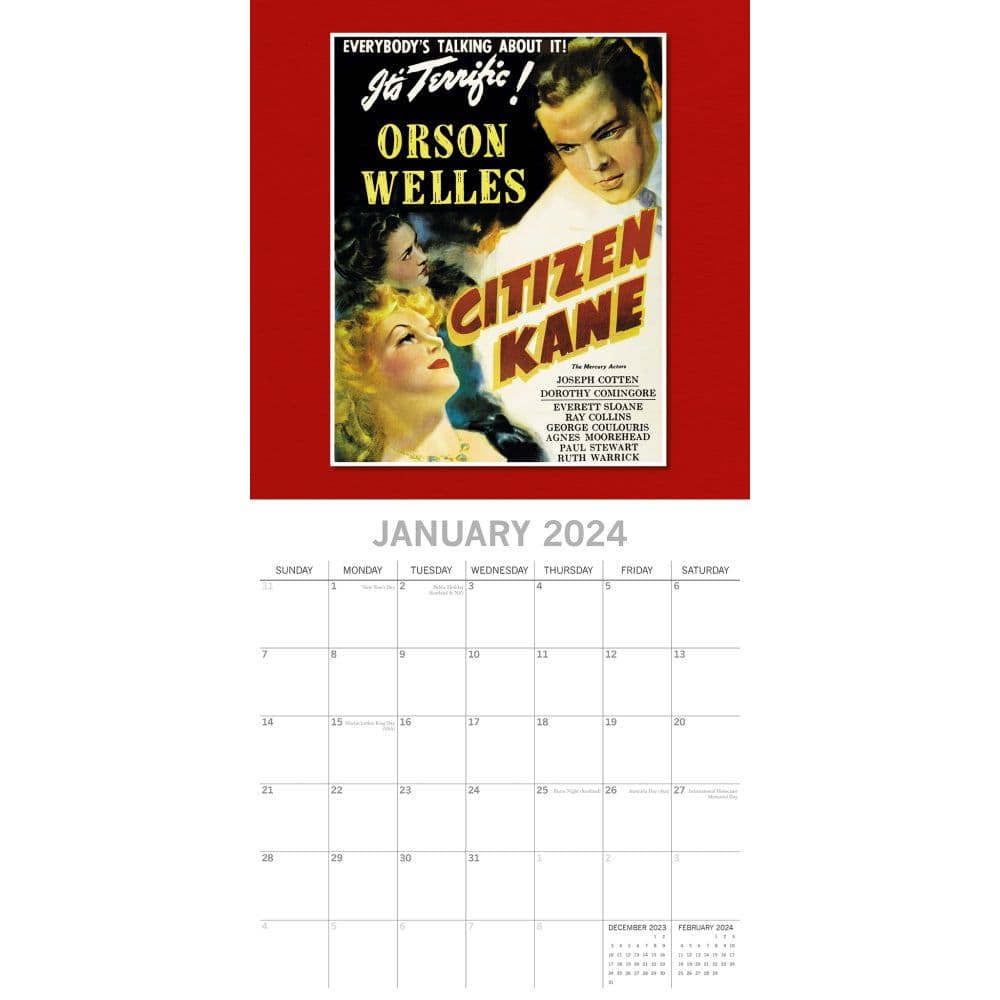 Movie Posters Classic 2024 Wall Calendar