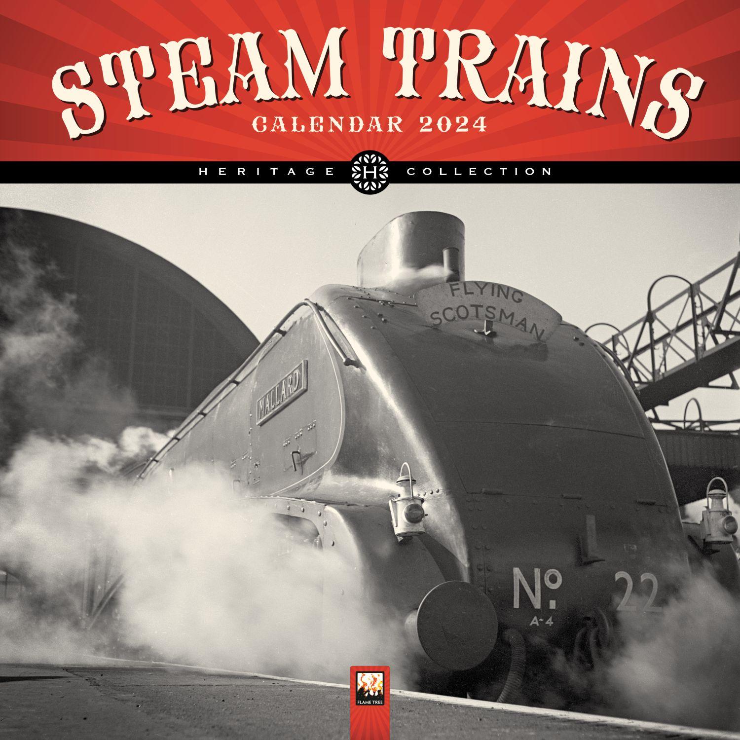 Steam Trains Heritage 2024 Wall Calendar